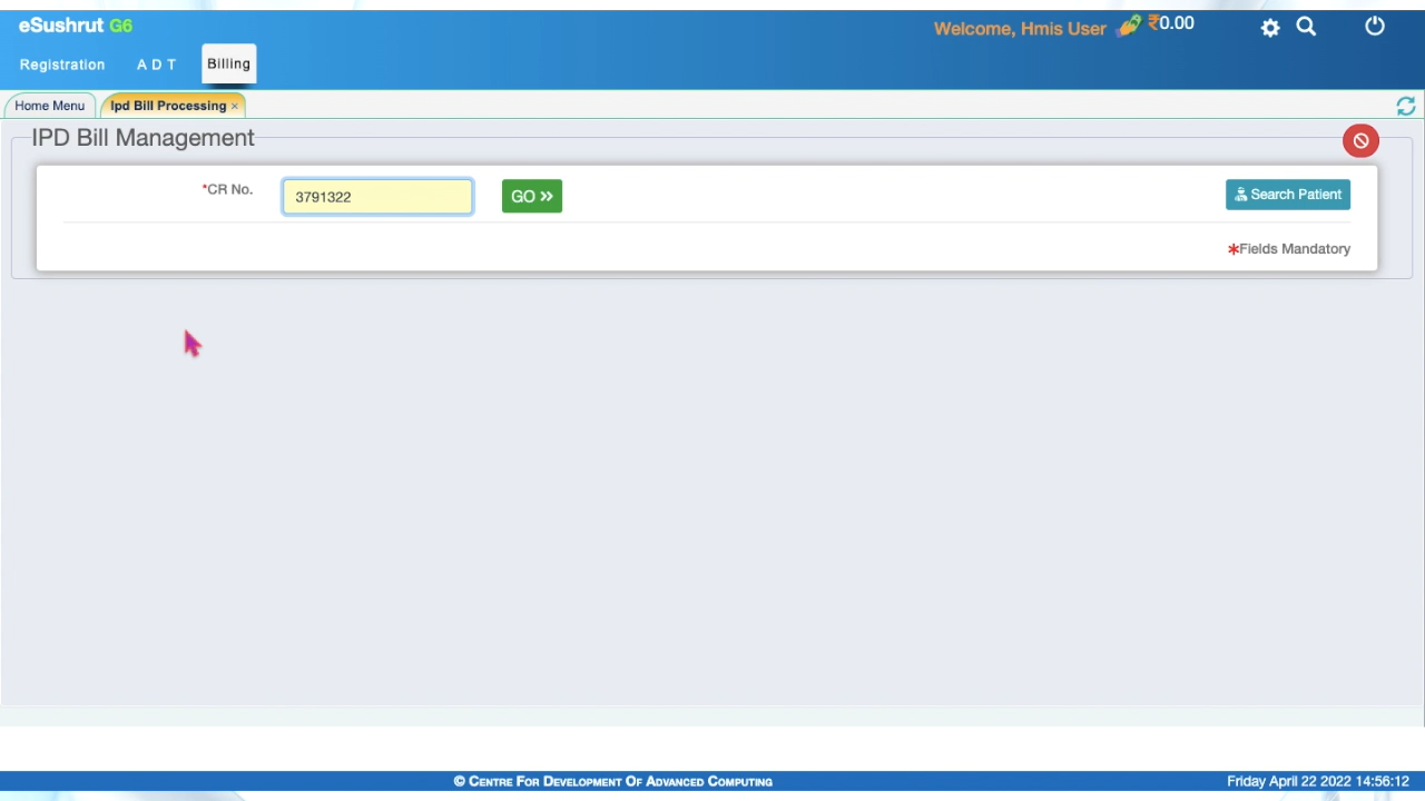 IPD Bill Processing Flow