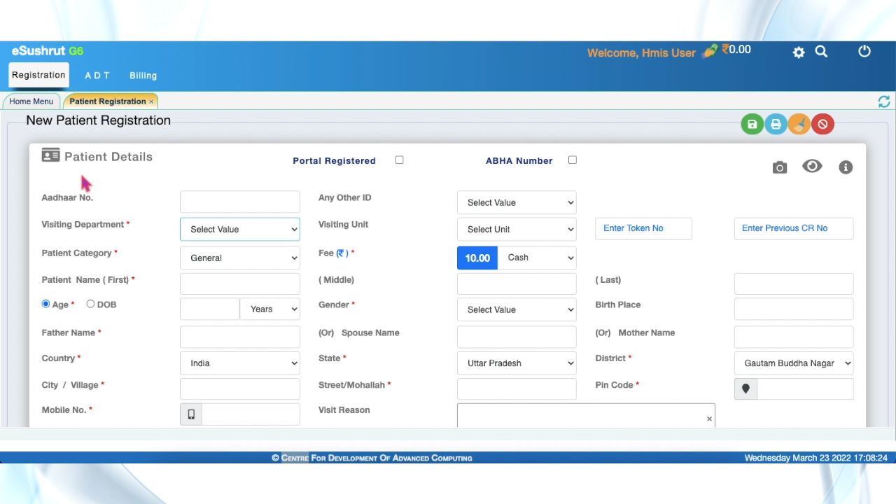 Patient Registration