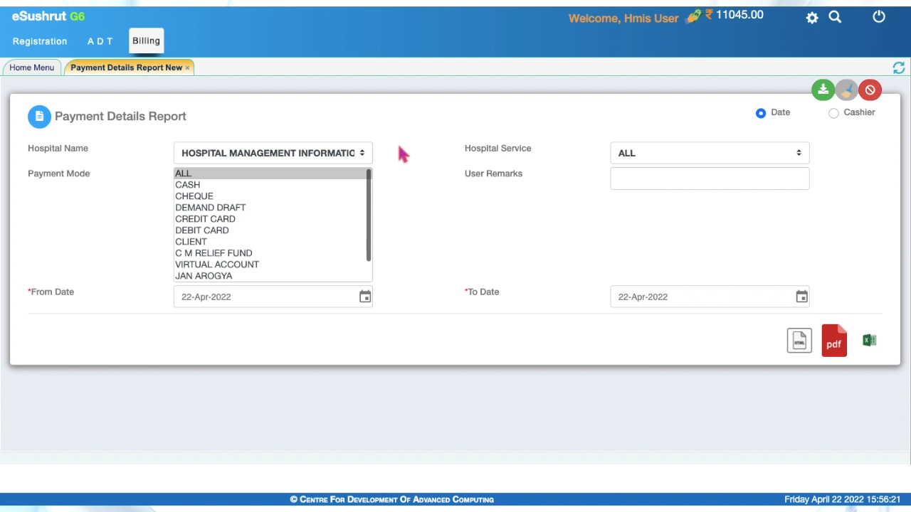 Payment Detail Report